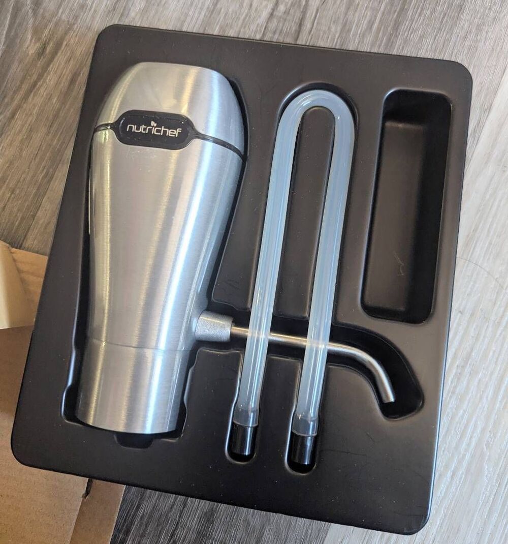 Nutrichef electric wine pump aerator dispenser rechargeable NOB